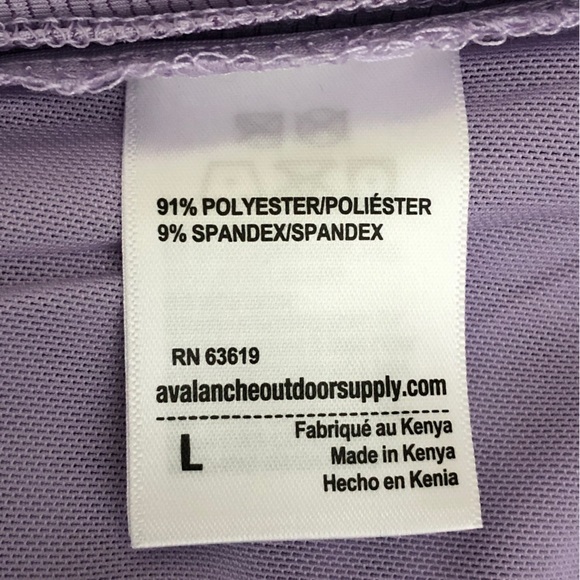 NWT AVALANCHE OUTDOOR SUPPLY Lavender Lightweight Moisture Wicking Hoodie Size L - Picture 6 of 10